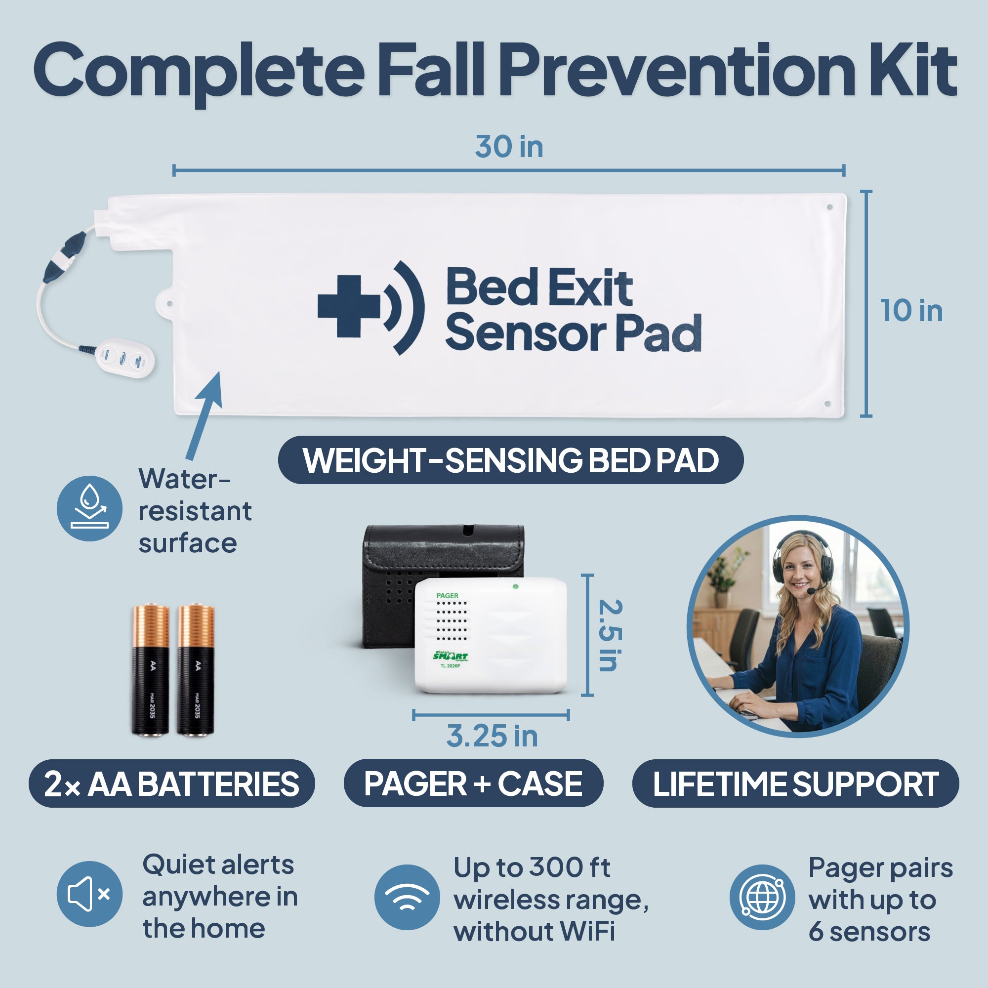 Bed Alarm with Caregiver Pager