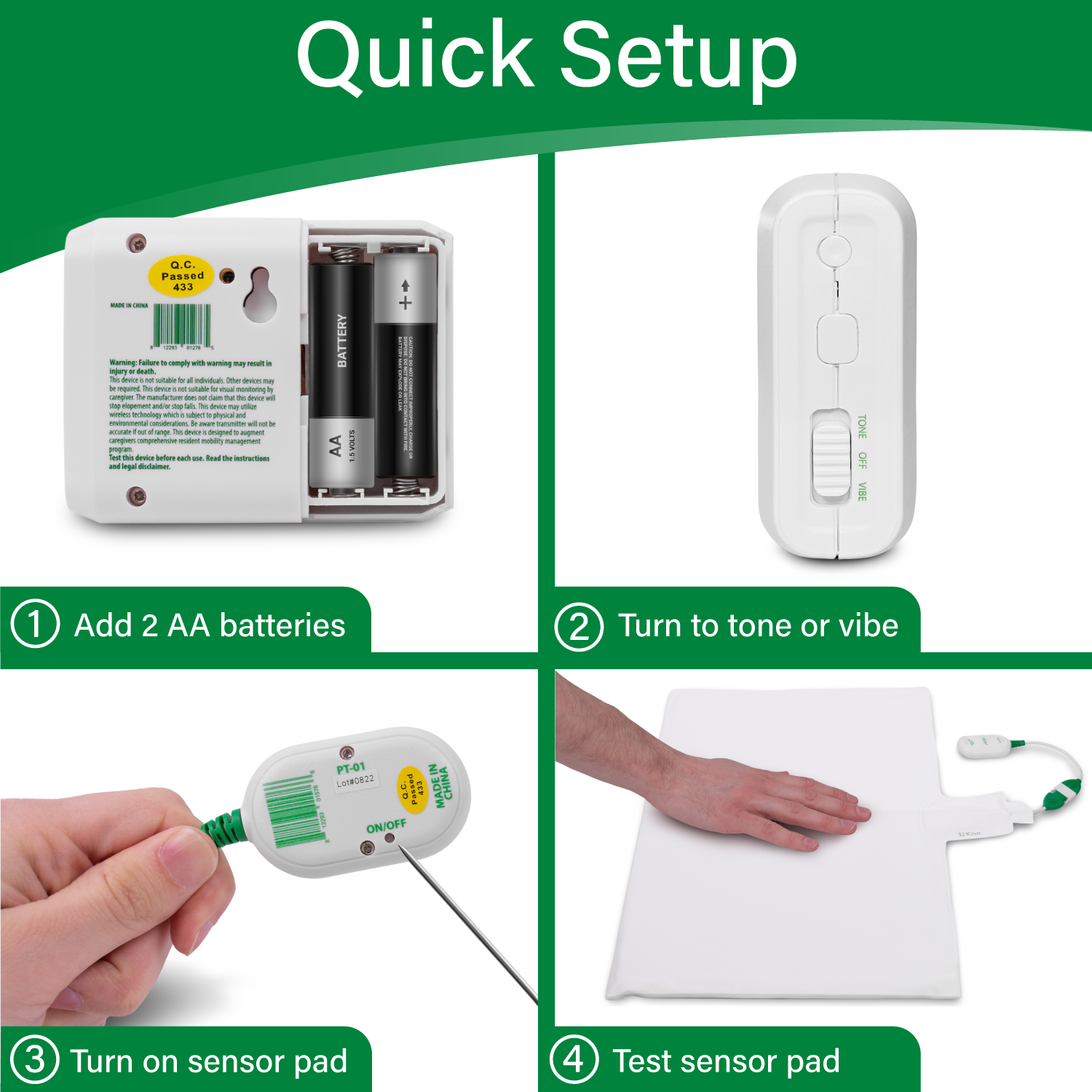 Chair Notifier Chair Alarm with Caregiver Pager – Smart Caregiver