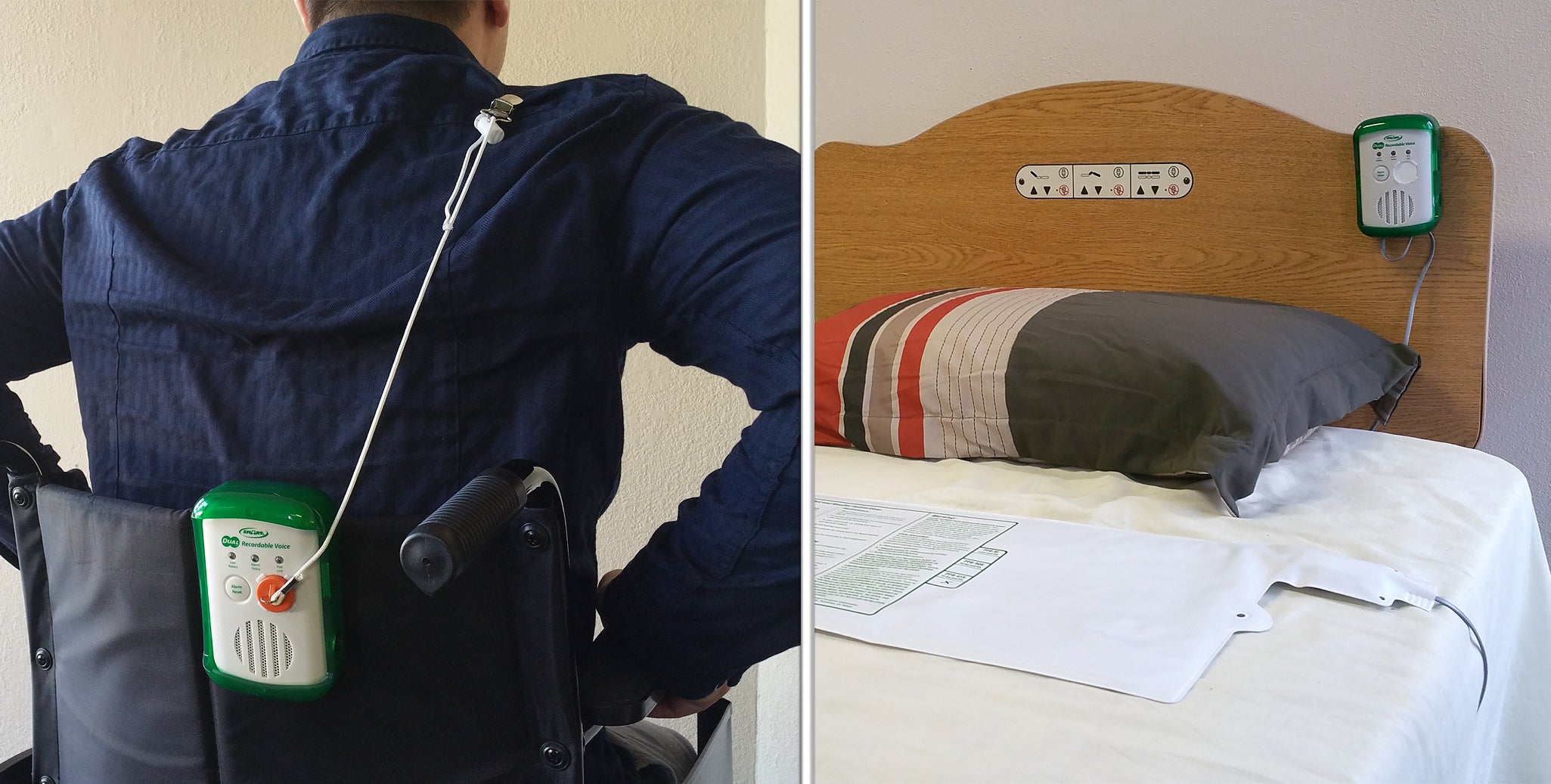 Bed Alarm with Voice Alerts and Pull String