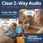 Video Baby Monitor for Elderly Care with Call Button
