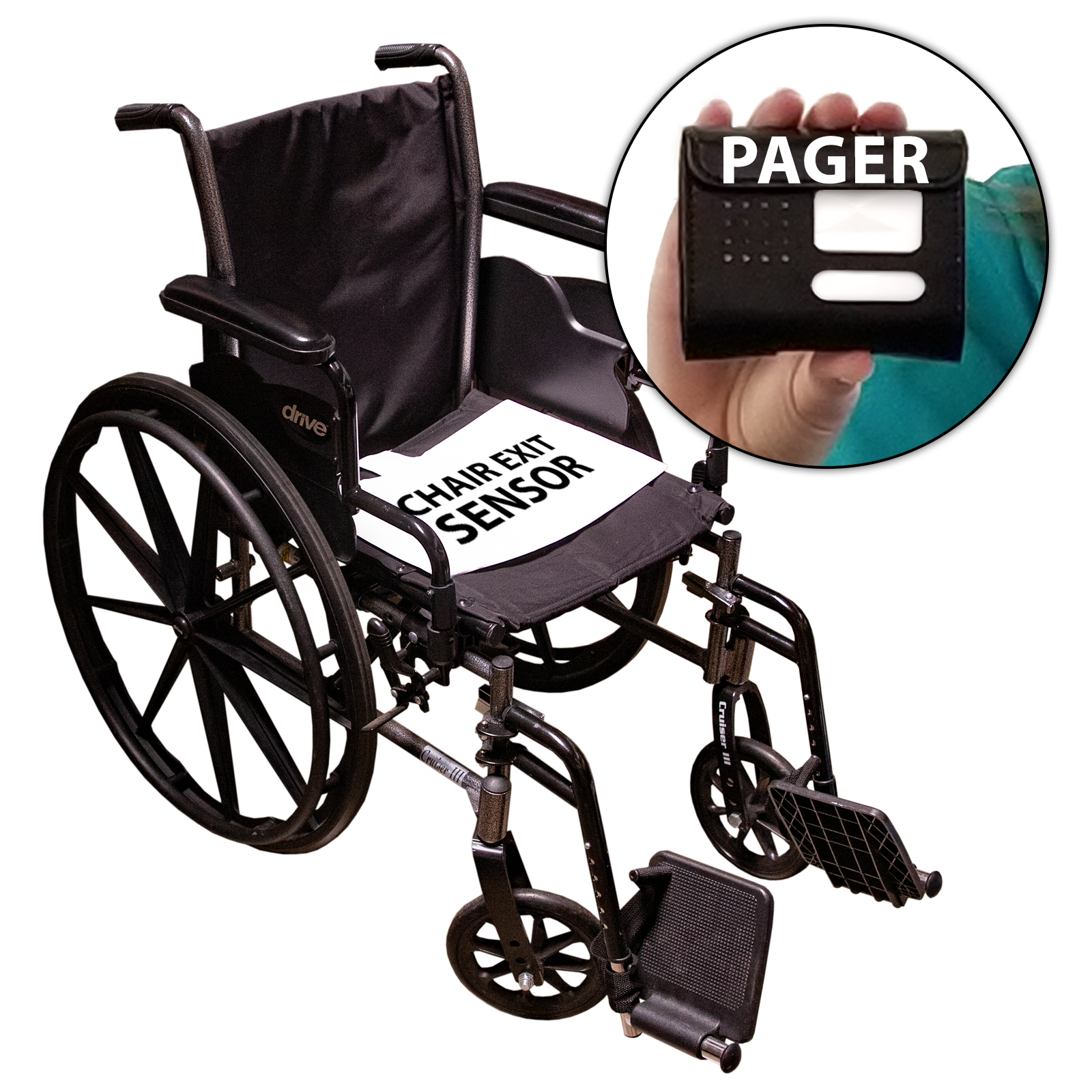 Chair Notifier Chair Alarm with Caregiver Pager – Smart Caregiver